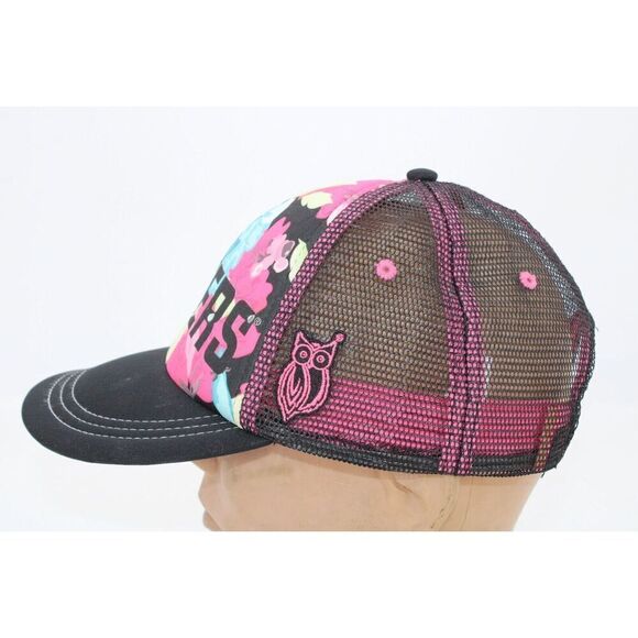 Hooters Black Pink Floral Ball Cap OSFM - Picture 3 of 6